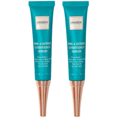 Onsen Secret nail serum bottle showing fast absorbing formula for stronger nails
