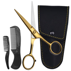 Ontaki brass grooming kit scissors closeup for precise trims