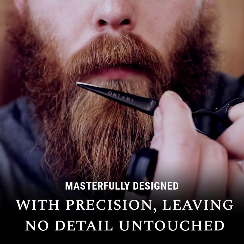 Ontaki leather pouch and kit in use for on-the-go grooming.