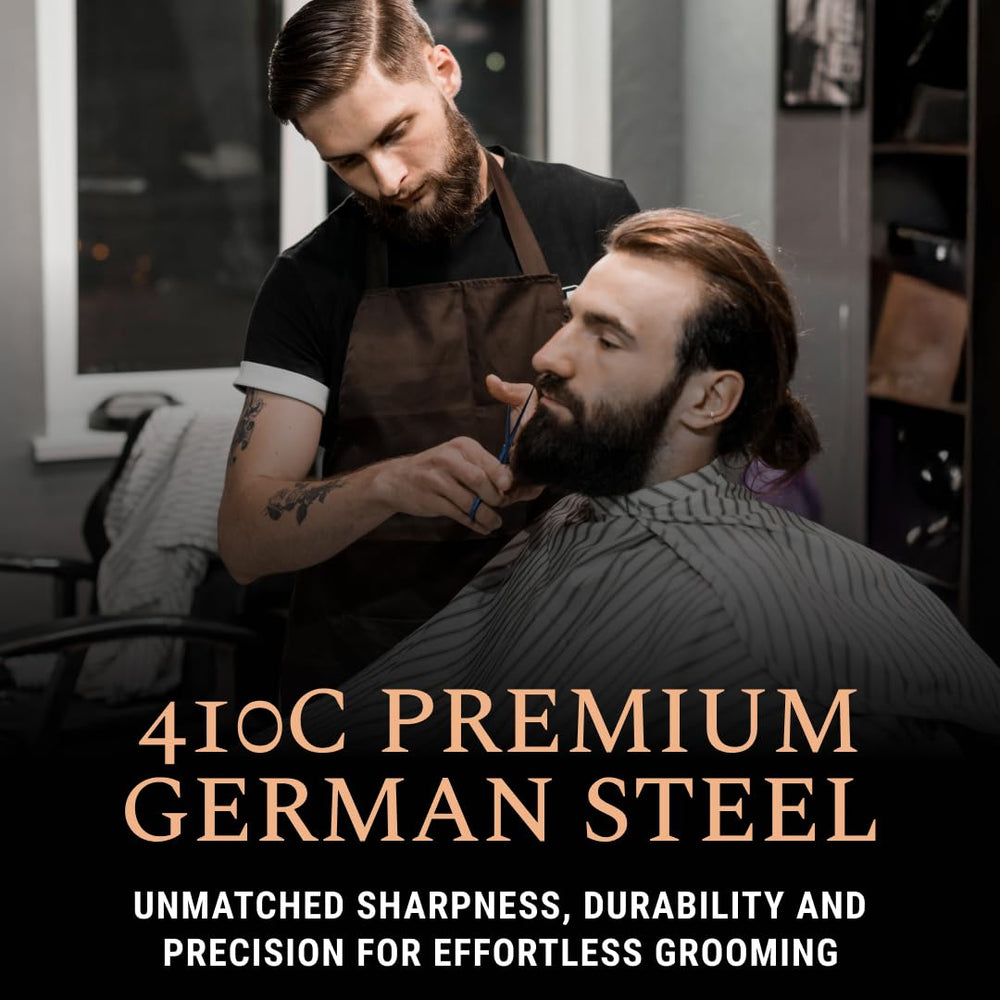 Ontaki mustache comb included for clean lines and styling.