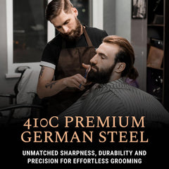 Ontaki mustache comb included for clean lines and styling.