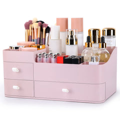 ONXE makeup organizer with drawers large capacity keeps palettes and brushes neatly stored