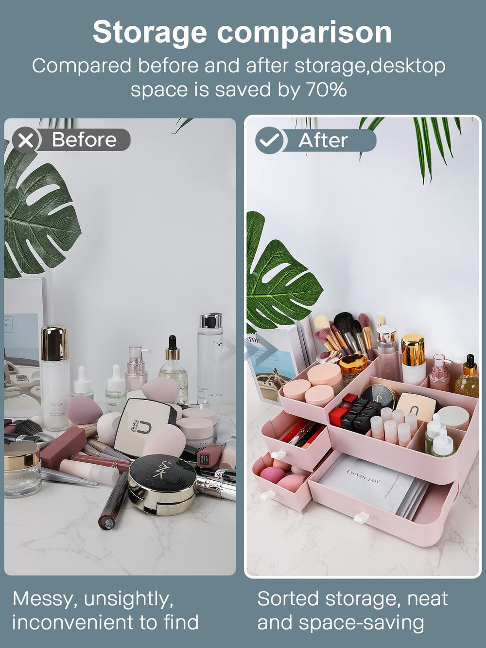ONXE nail polish and lotion storage keeps bottles upright and accessible