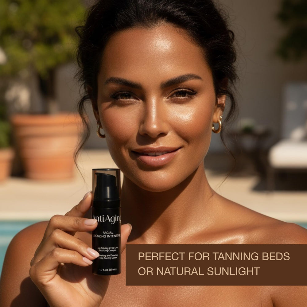 Aloe Vera and sesame oil hydrate skin during tanning for comfortable sessions.