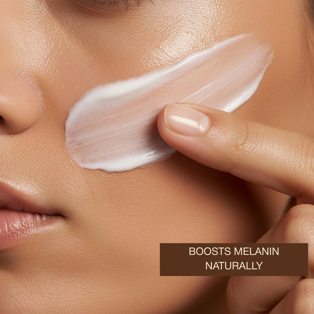 Dermal-friendly formula promotes melanin production for deeper, even tan.