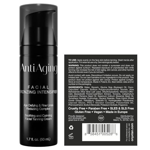 Onyx lotion package showcases hydrating ingredients like Aloe Vera for lasting moisture.