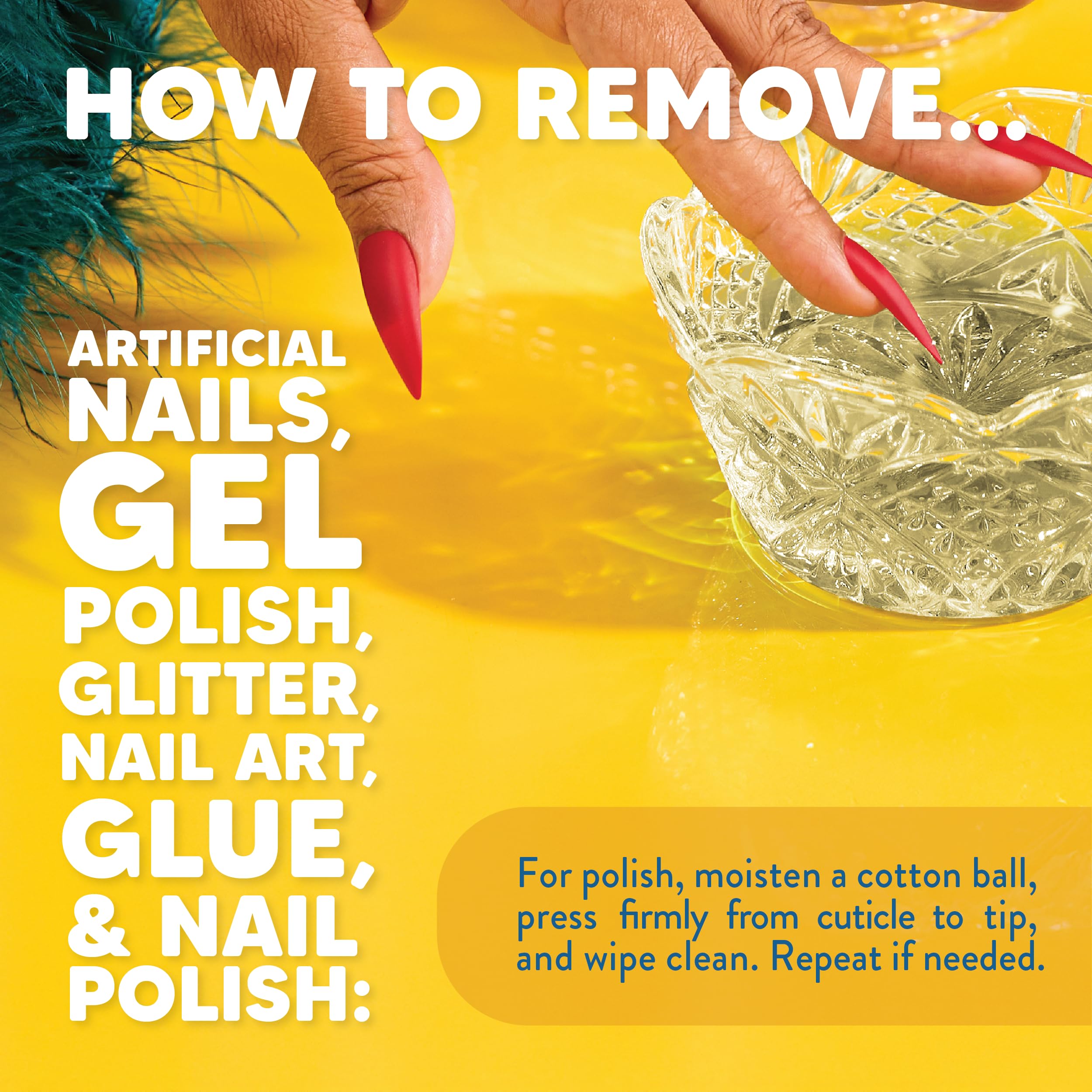 Onyx Professional glitter-polish-removal shows stubborn polish removal