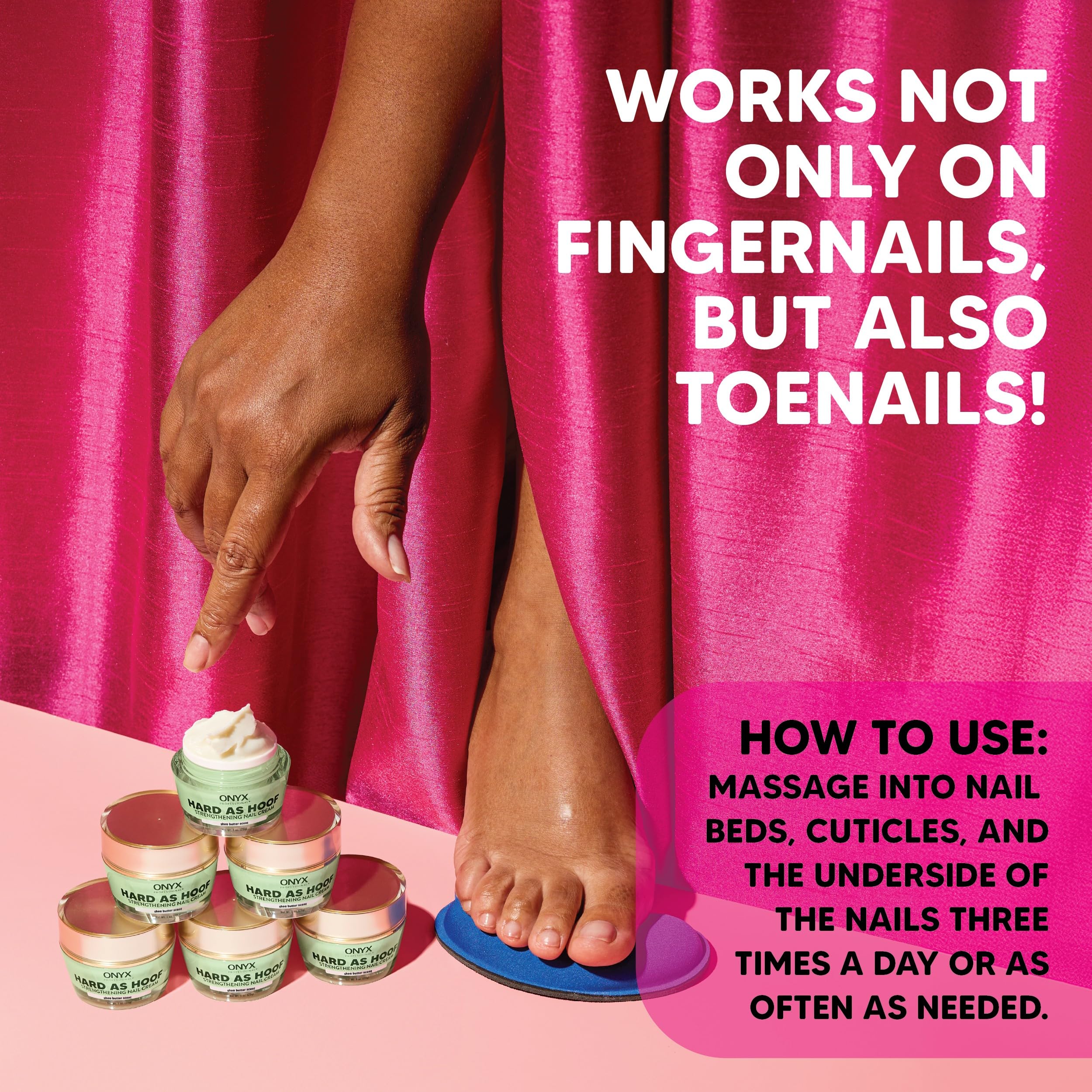 Onyx Professional Hard as Hoof bottle label closeup reinforces trusted 25-year nail care legacy.