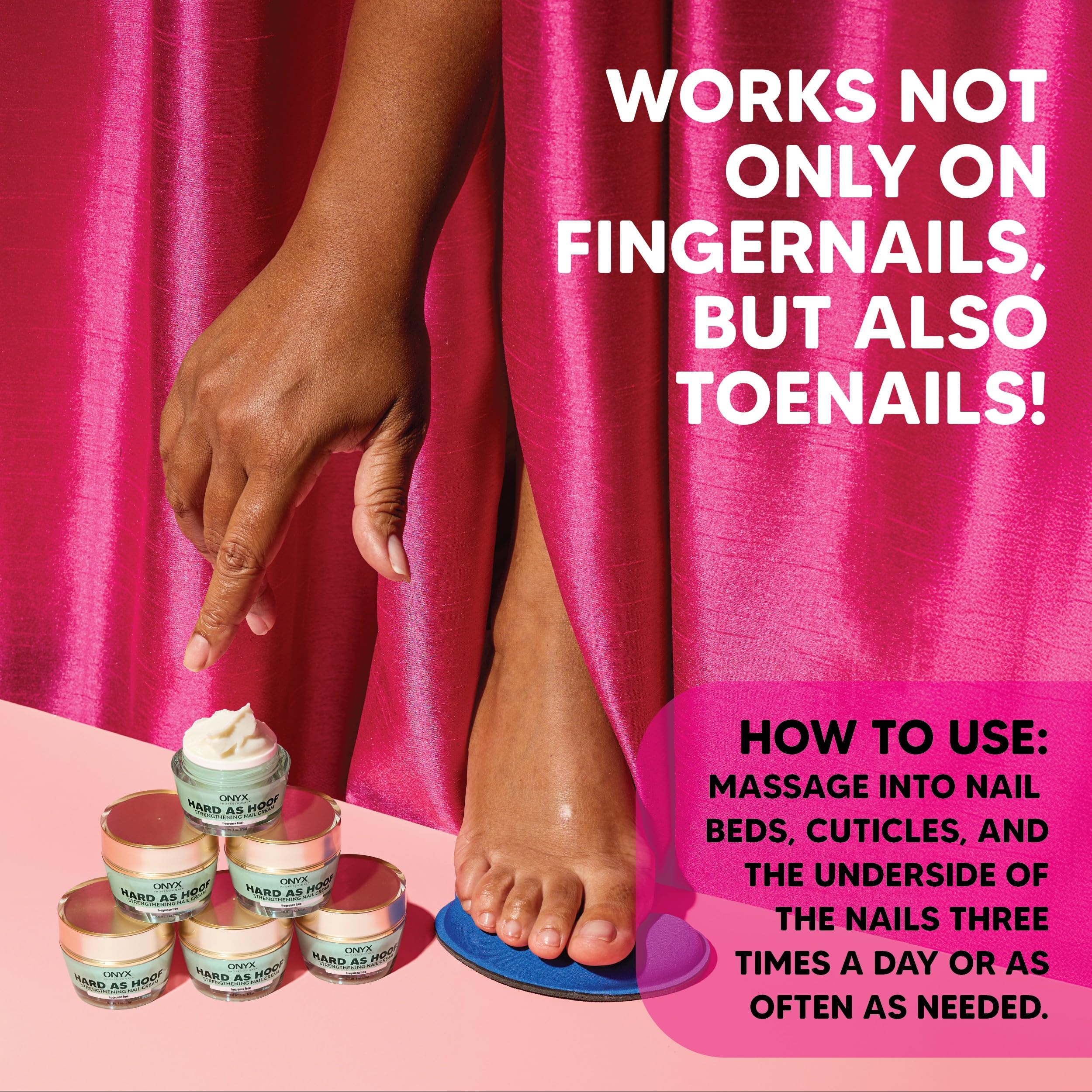 Onyx Professional Hard as Hoof natural ingredients calcium and jojoba nourish nails