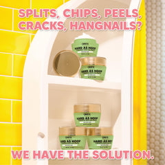 Onyx Professional Hard as Hoof Shea Butter scent packaging emphasizes natural, soothing nail care.