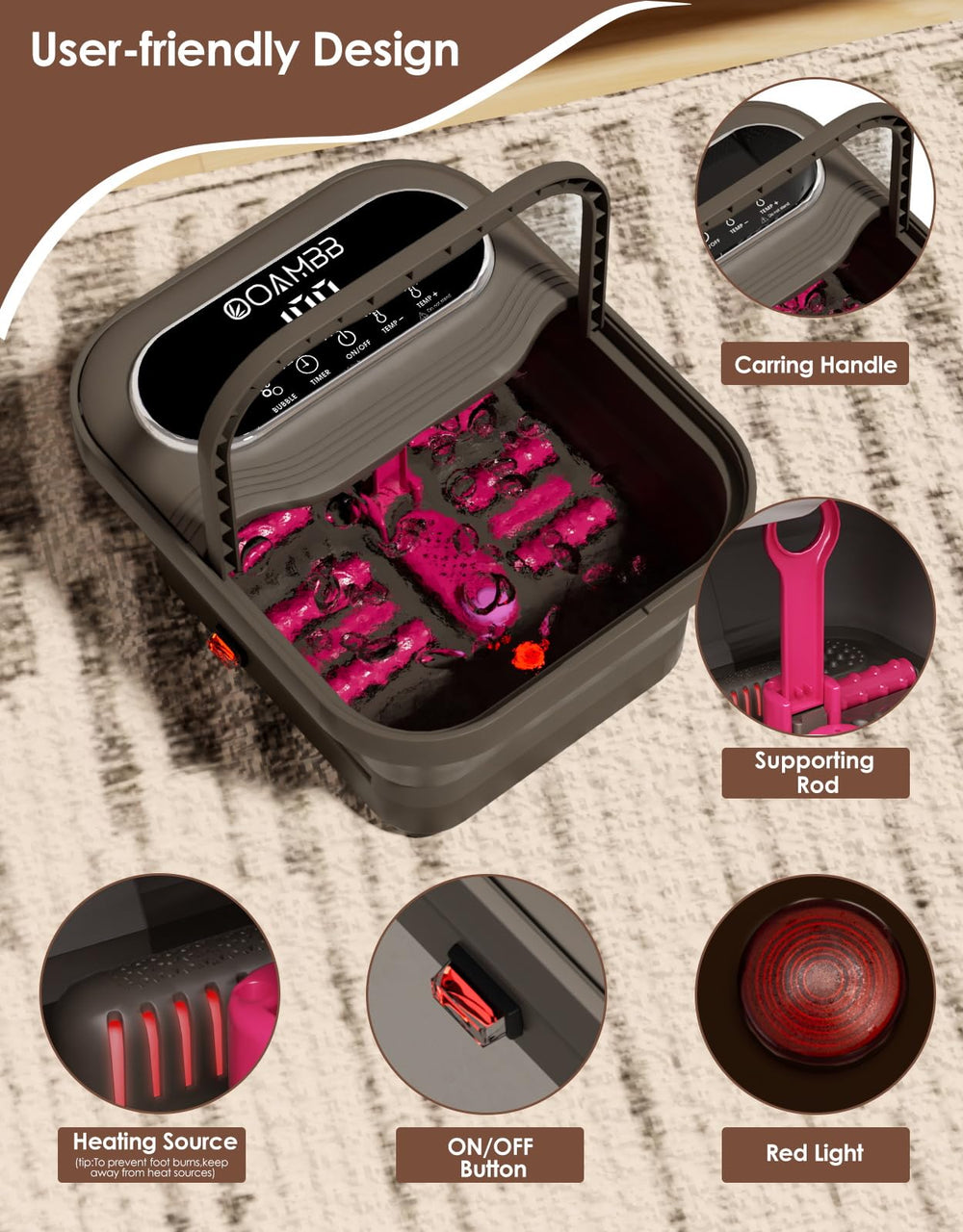 OOAMBB collapsible design folds for compact storage in small spaces