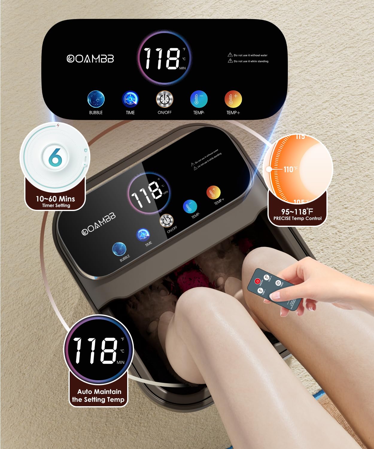 OOAMBB temperature control shows real-time heat during soak