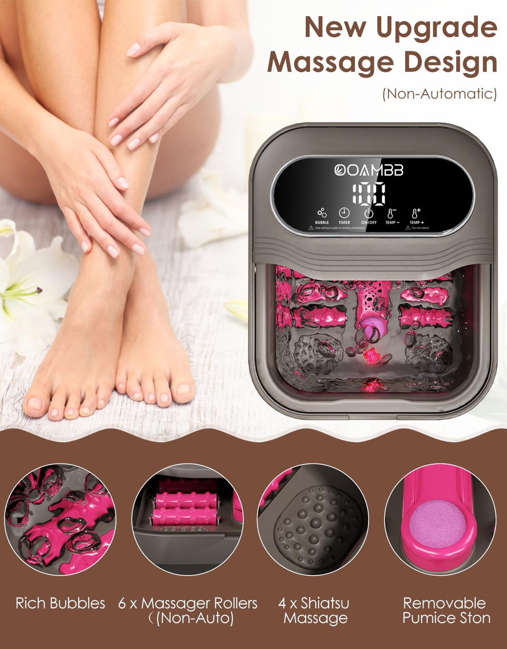 OOAMBB temp control display shows precise temperature for comfortable soaks
