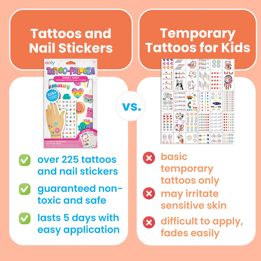 OOLY safe kids tattoos with skin-friendly, non-toxic design