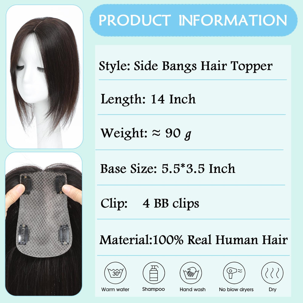 OOPPOO clip-in bangs topper enables easy styling and added volume