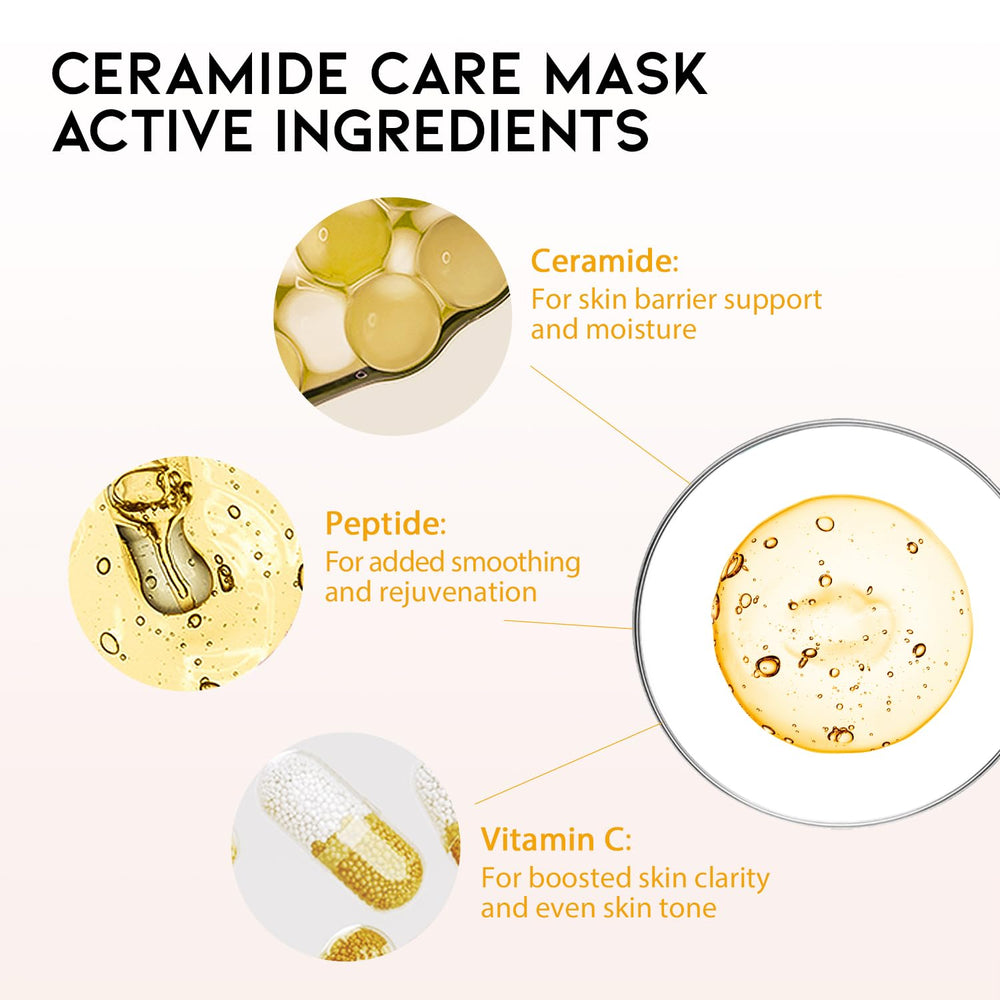 OOTD Ceramide Brightening Sheet Mask sheet close-up texture for smooth application.