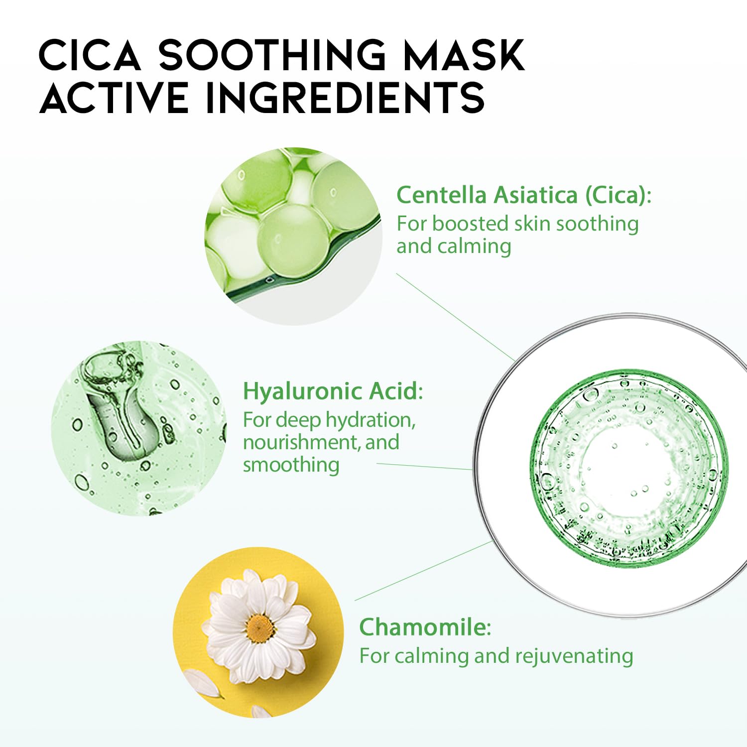 The #OOTD Cica Calming Mask texture suggests soothing, non-sticky hydration