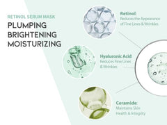 OOTD retinol sheet mask close-up highlights smooth application and potential plumping effect.