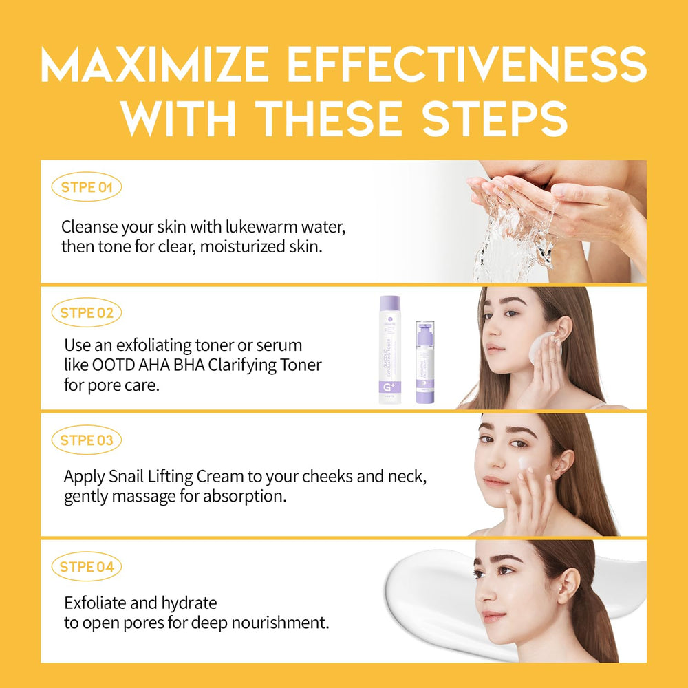 OOTD Snail Mucin ingredients showing allantoin and adenosine for barrier support.