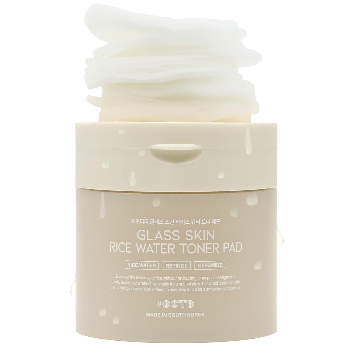 OOTD toner pads glass glow ritual close-up for radiant skin