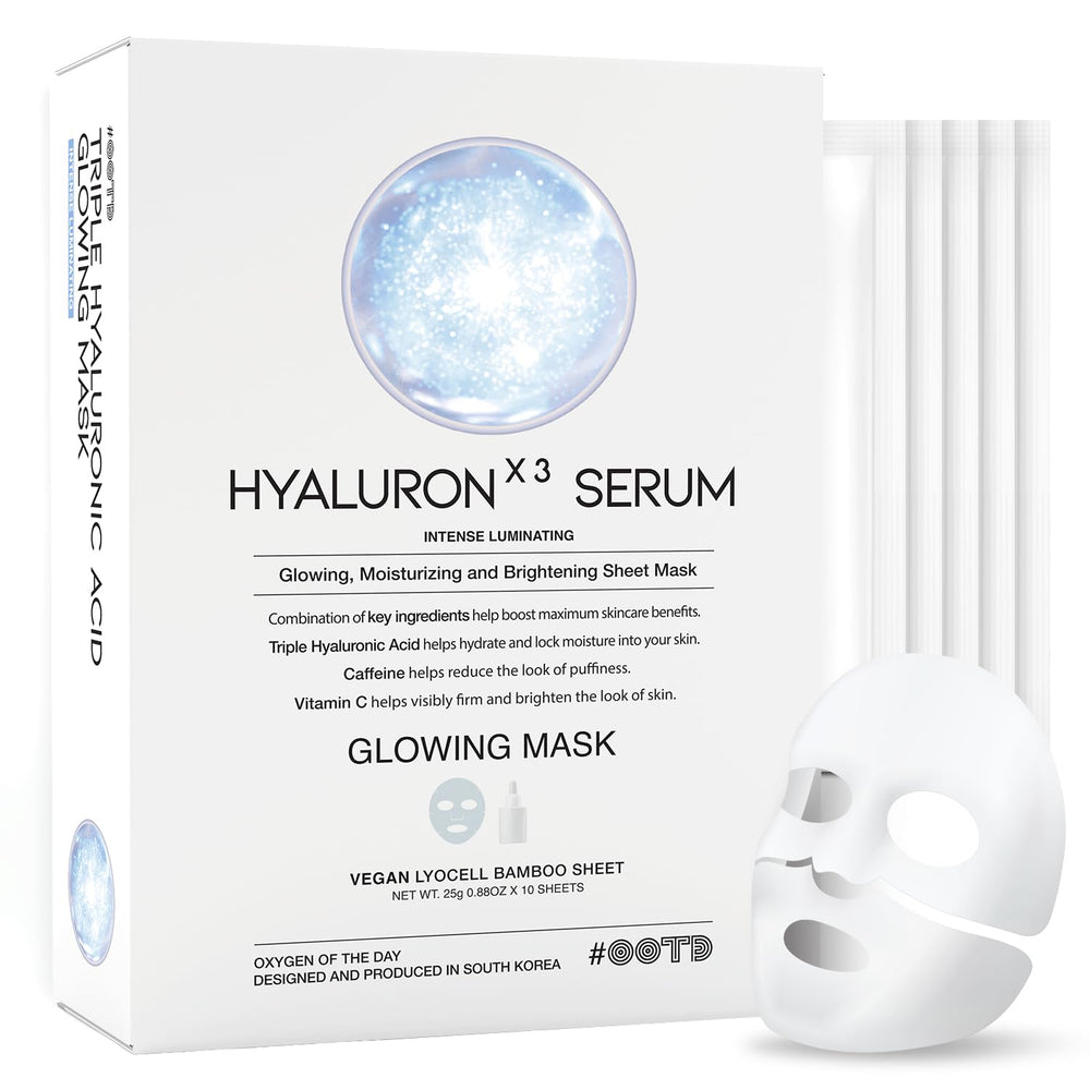 OOTD Triple Hyaluron Hydrating Mask pack shot showing intense moisture for dewy skin.