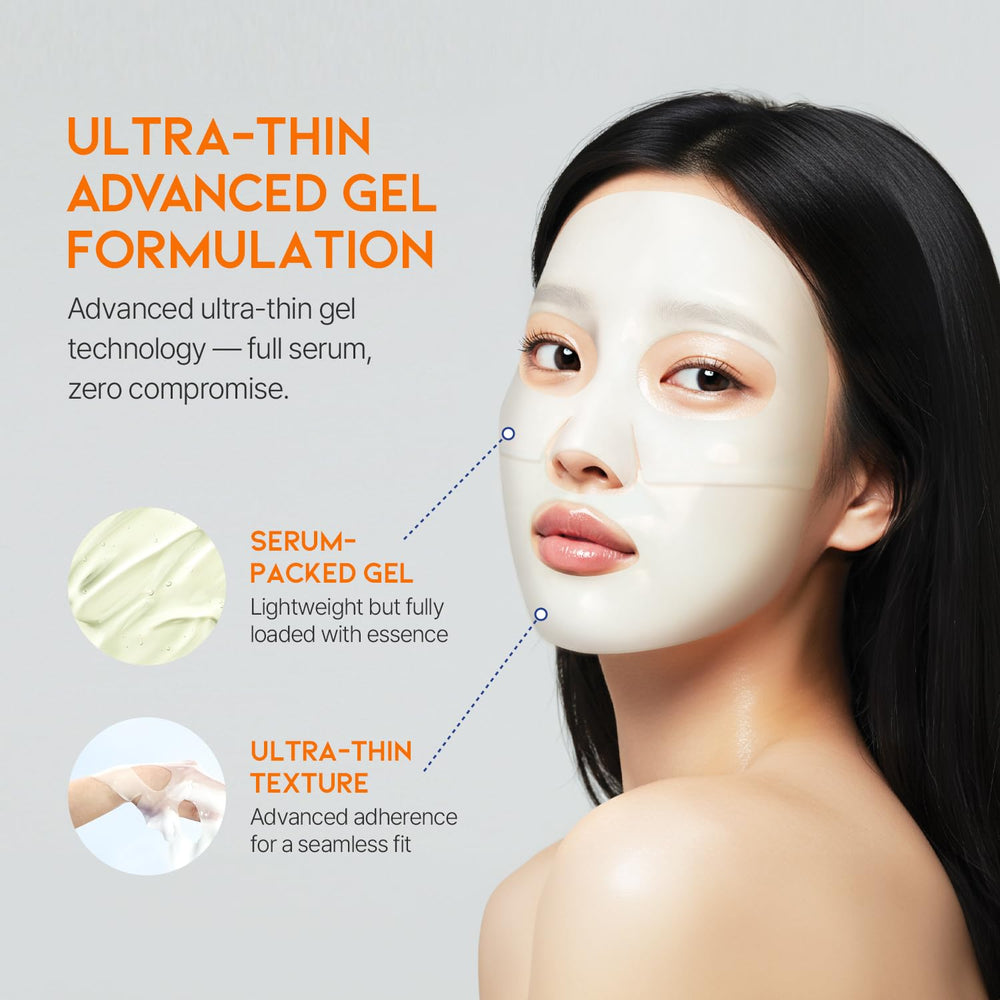 OOTD Vitamin C Radiance Hydrogel Texture-closeup captures a refreshing, smooth skin look.