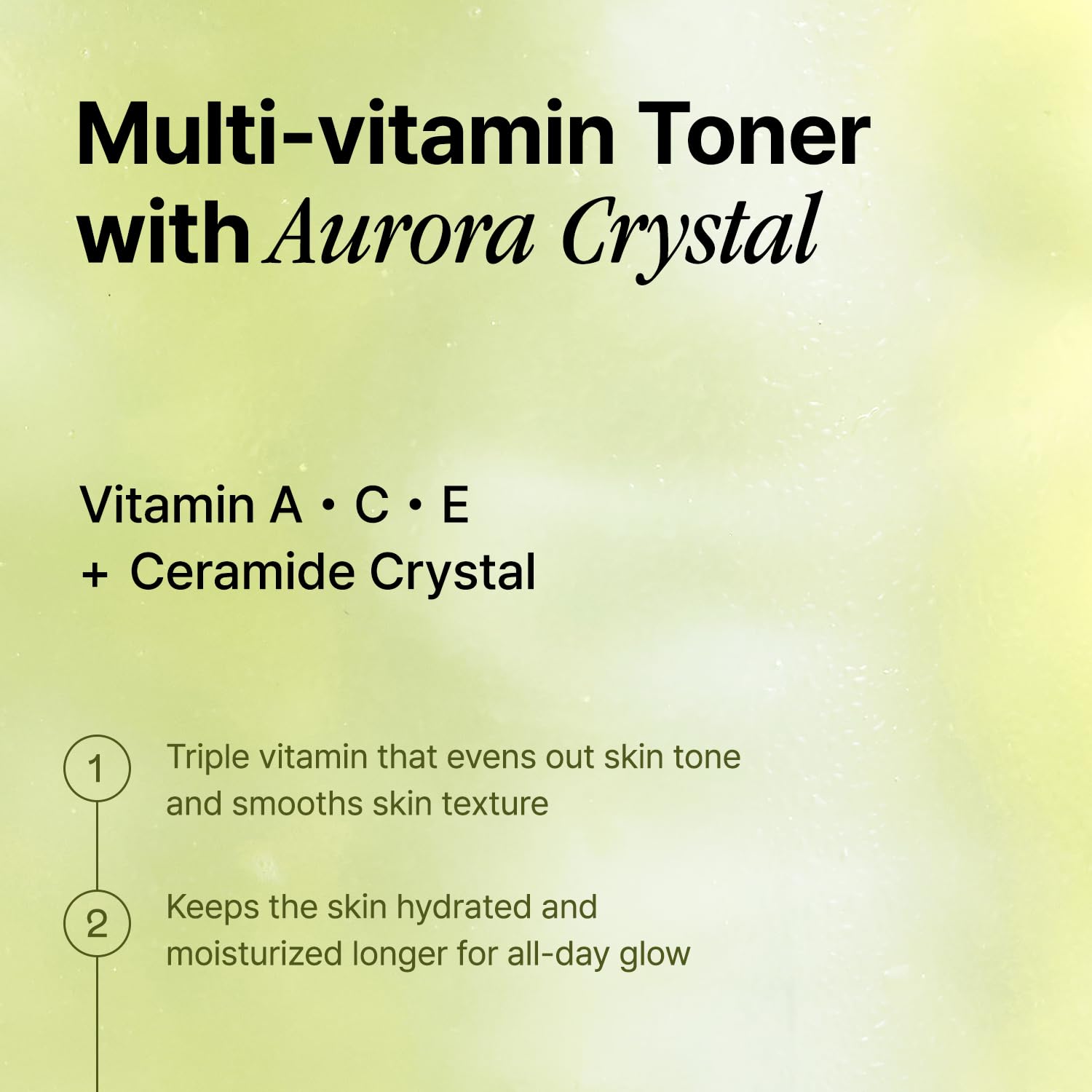 OOZNARY Vita 3 Aurora Crystal Complex close-up highlighting shimmering particles for radiance.