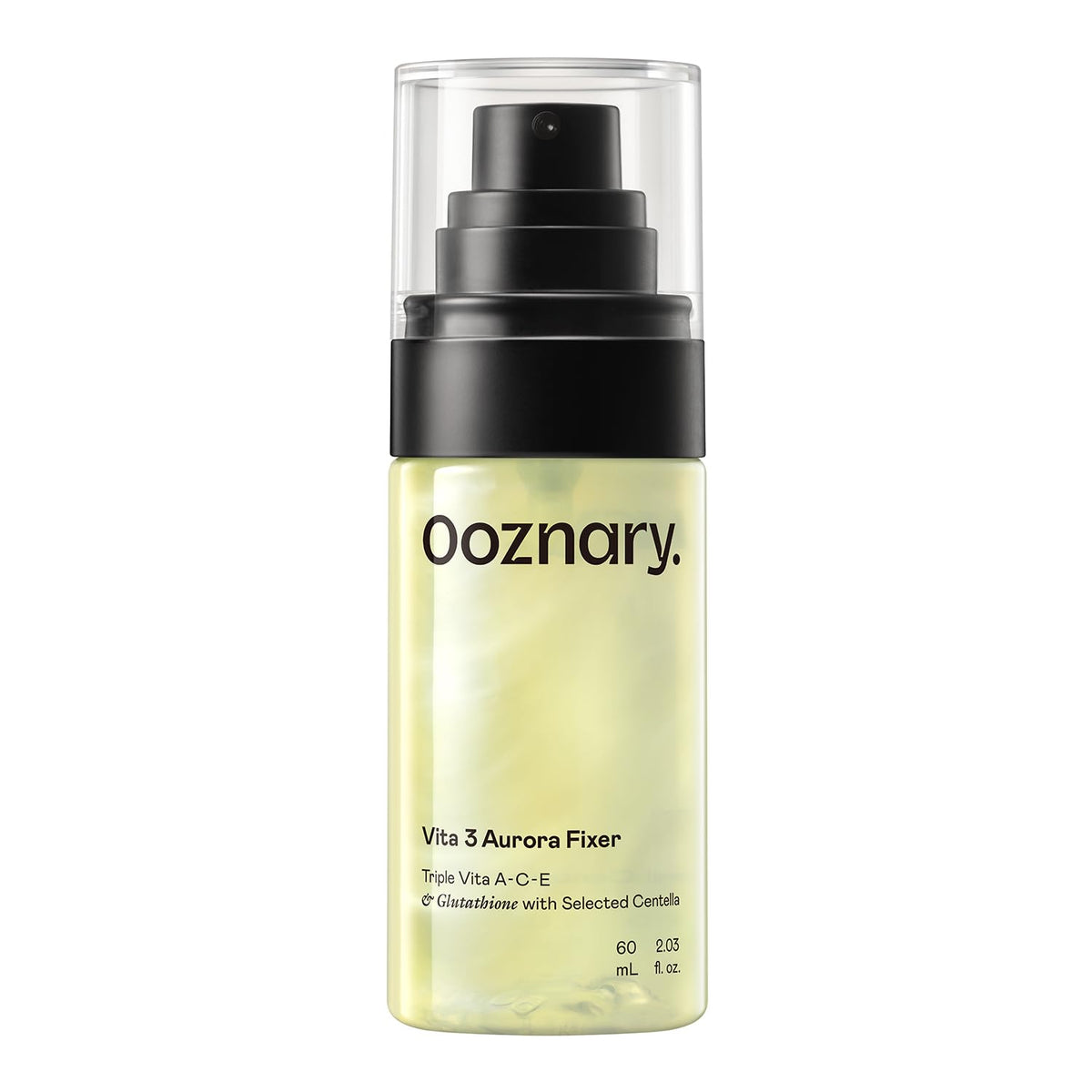 OOZNARY Vita 3 Aurora Toner bottle glows for even tone prep.