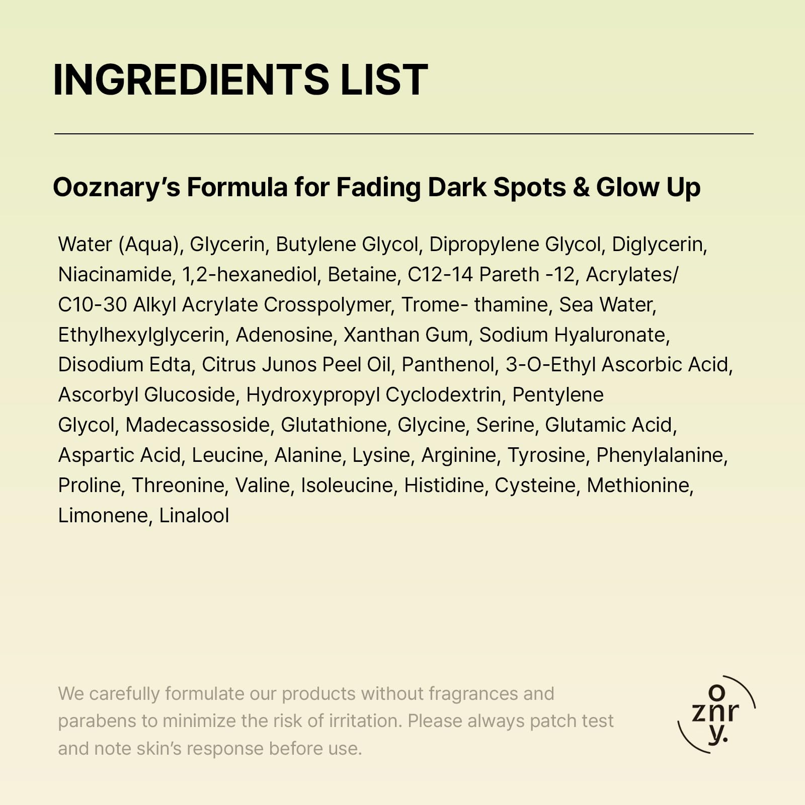 OOZNARY Vita 3 serum glow suggests brighter complexion and balanced tone.