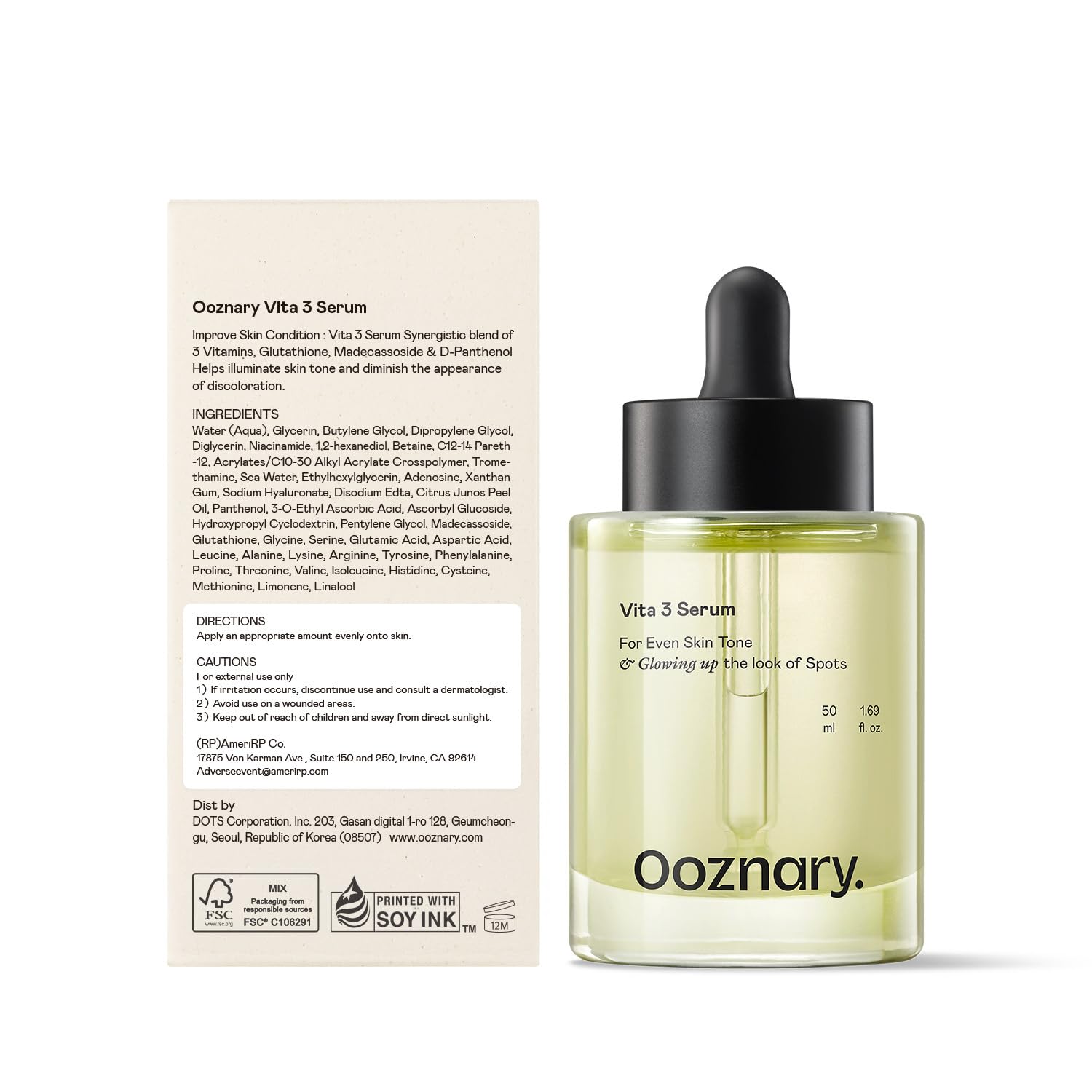 OOZNARY Vita 3 serum routine usage for daily hydration and radiance.