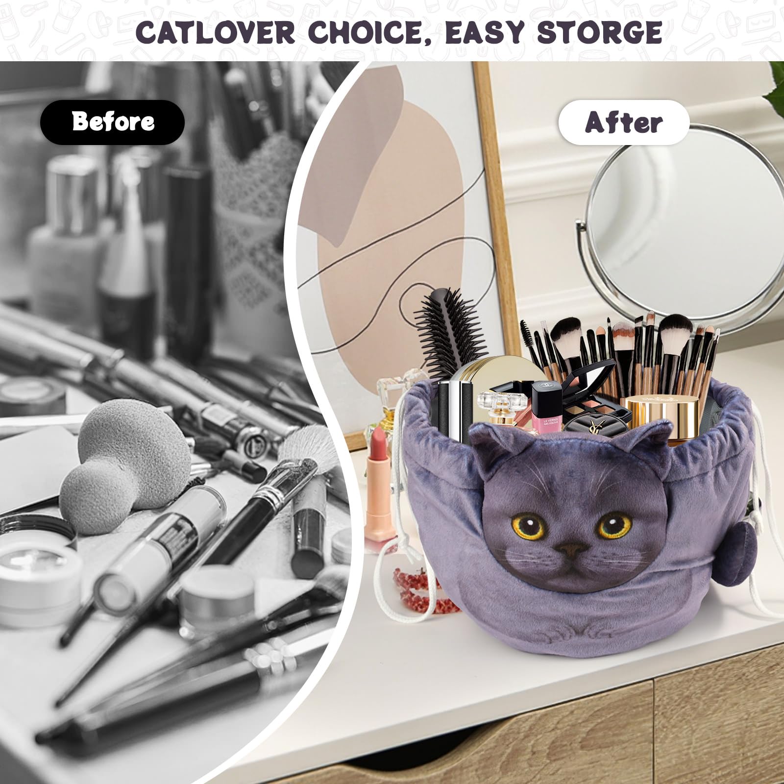 Openhahaha cat gift for women showcases playful design plus practical storage.