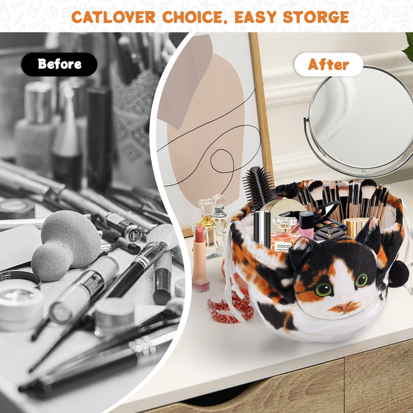 Openhahaha large-capacity makeup bag fits daily essentials without bulk