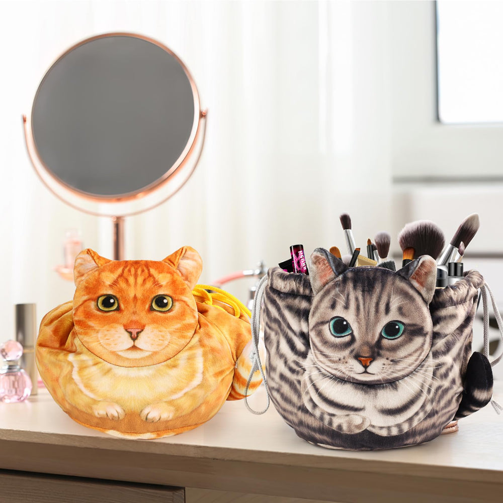 Openhahaha large-capacity travel makeup bag with roomy interior.