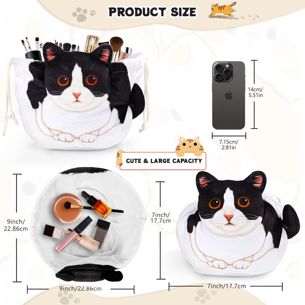Openhahaha lay-flat makeup bag opened to reveal flat storage and easy packing.