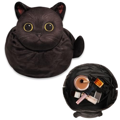 Openhahaha multipurpose cat makeup bag stores small toys or snacks on the go.