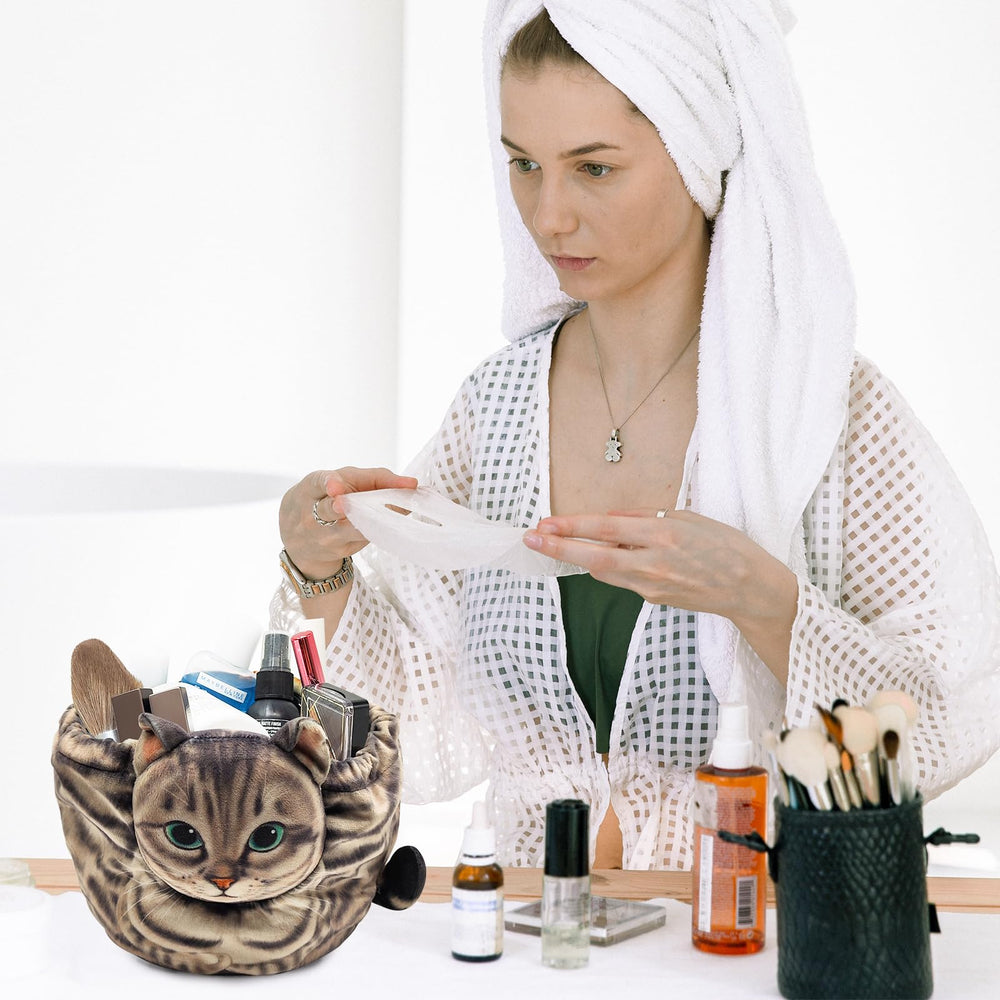 Openhahaha nine-cat designs makeup bag offering design variety.