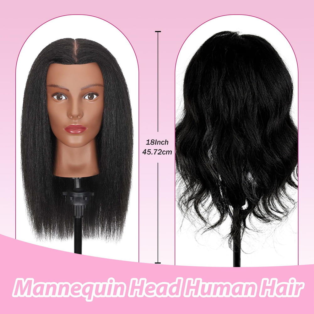 Opini 18-inch black hair closeup highlights natural shine and thickness.