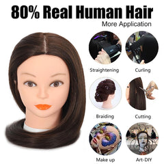 Opini mannequin head with 180 percent density for a thick salon like look