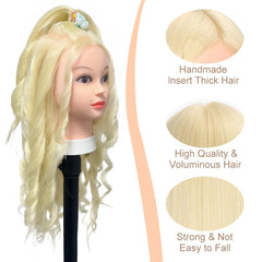 Opini mannequin head clamp-stand for secure salon practice sessions