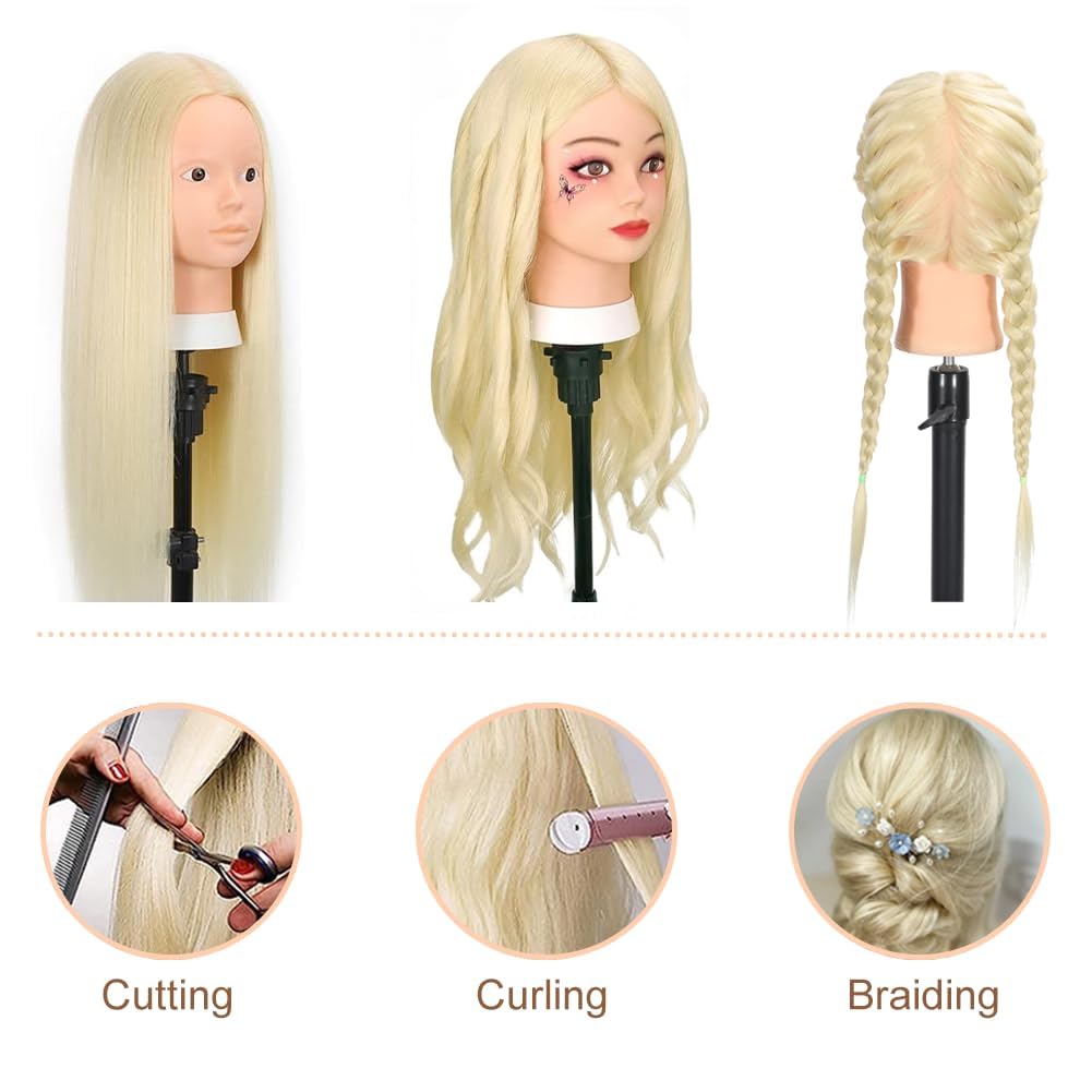 Opini mannequin head hair is washed and disinfected for ready-to-use training