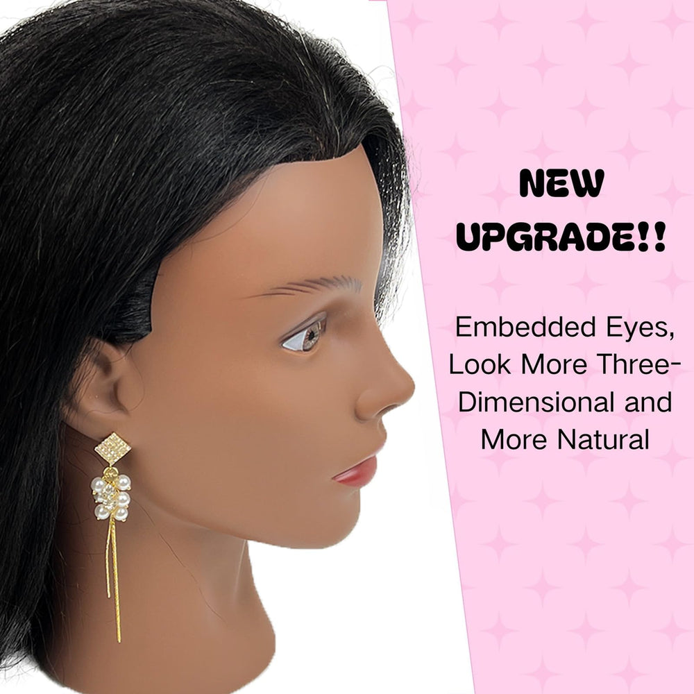 Opini Mannequin Head kit shows included tools for on-site salon practice.