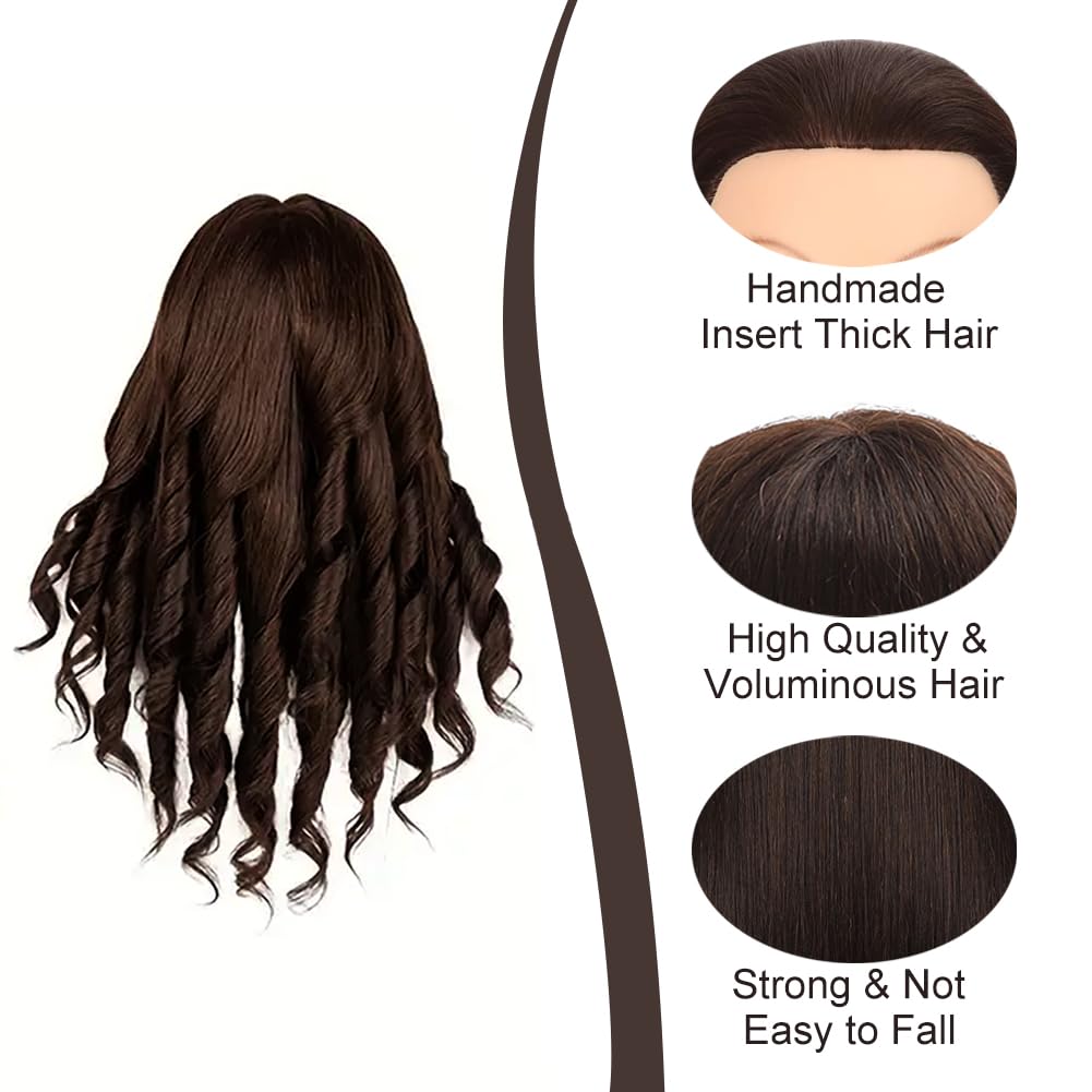 Opini mannequin head in dark brown color for accurate color matching