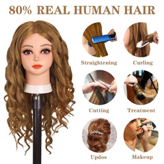 Opini mannequin head hair color 27 light brown for color matching