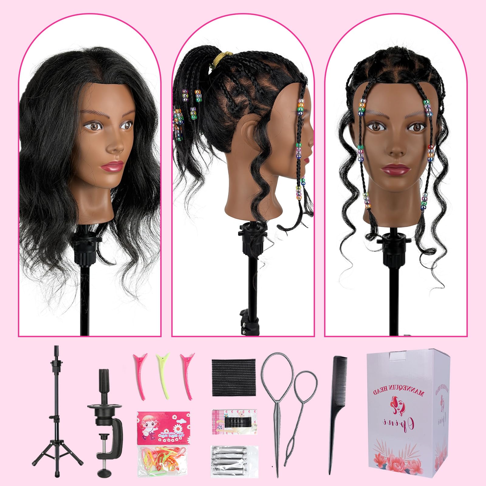 Opini Table Clamp Holder supports on-table hair styling practice.