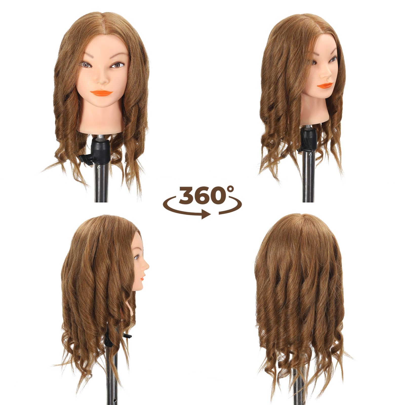 Opini mannequin head suitable for washing, conditioning, and gentle care demonstrations.