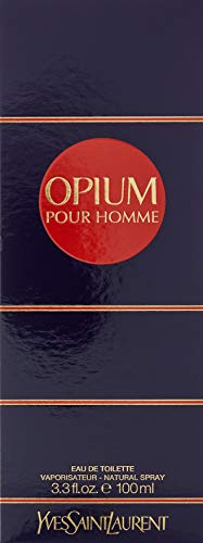 Opium by Yves Saint Laurent men spray close-up for bold allure.