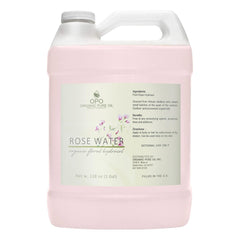 OPO rose hydrosol bottle 128oz for bulk facial hydration and body refreshment.