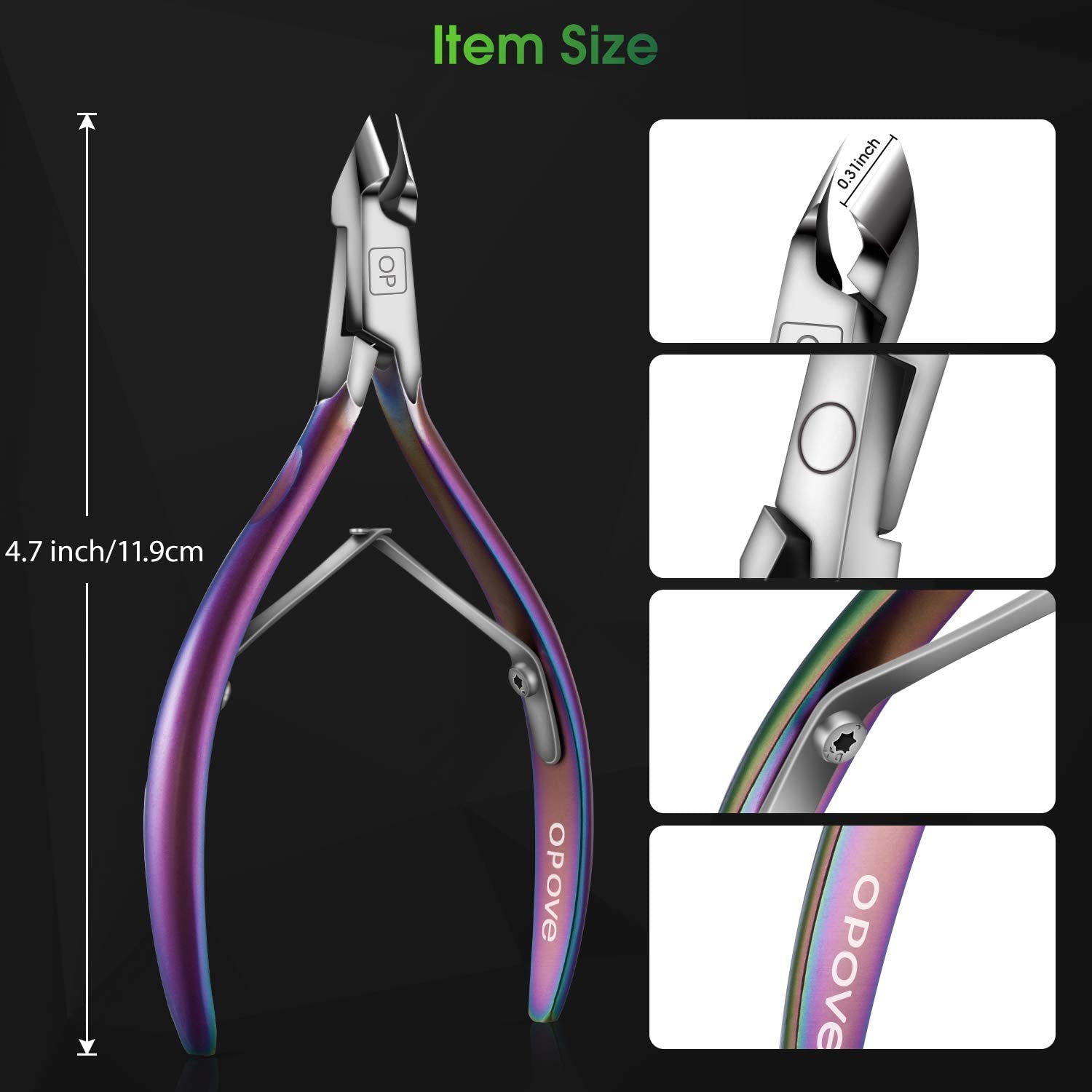 opove x7 3-4 jaw cuticle cutter handmade for precise salon-grade results