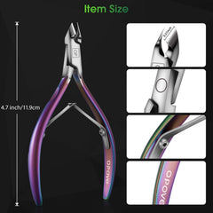 opove x7 3-4 jaw cuticle cutter handmade for precise salon-grade results