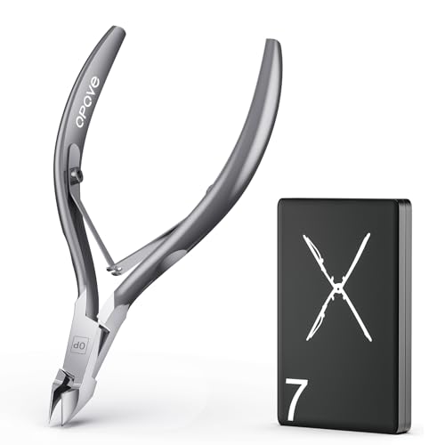 opove X7 cuticle nippers 3/4 jaw closeup for precise trimming and control.